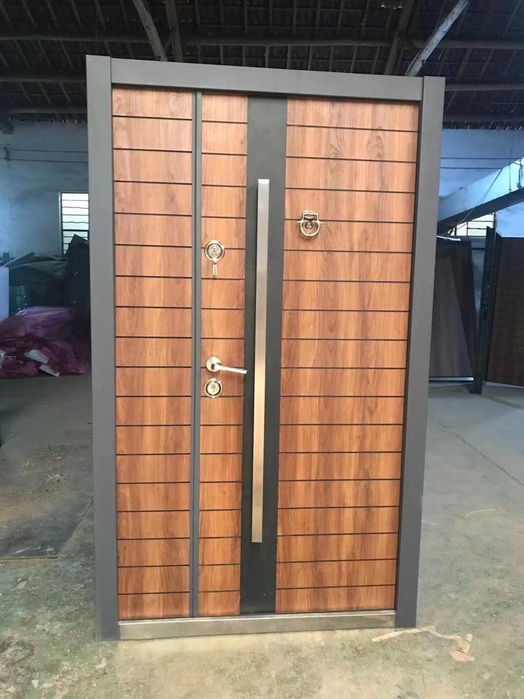 Turkish Style Commercial Steel Wood Door Armored Door Designs Security