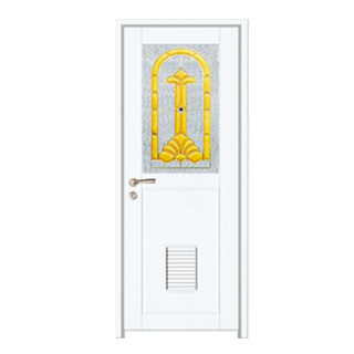 FPL-7014 New Luxury Design Glass Aluminium Bathroom Door 