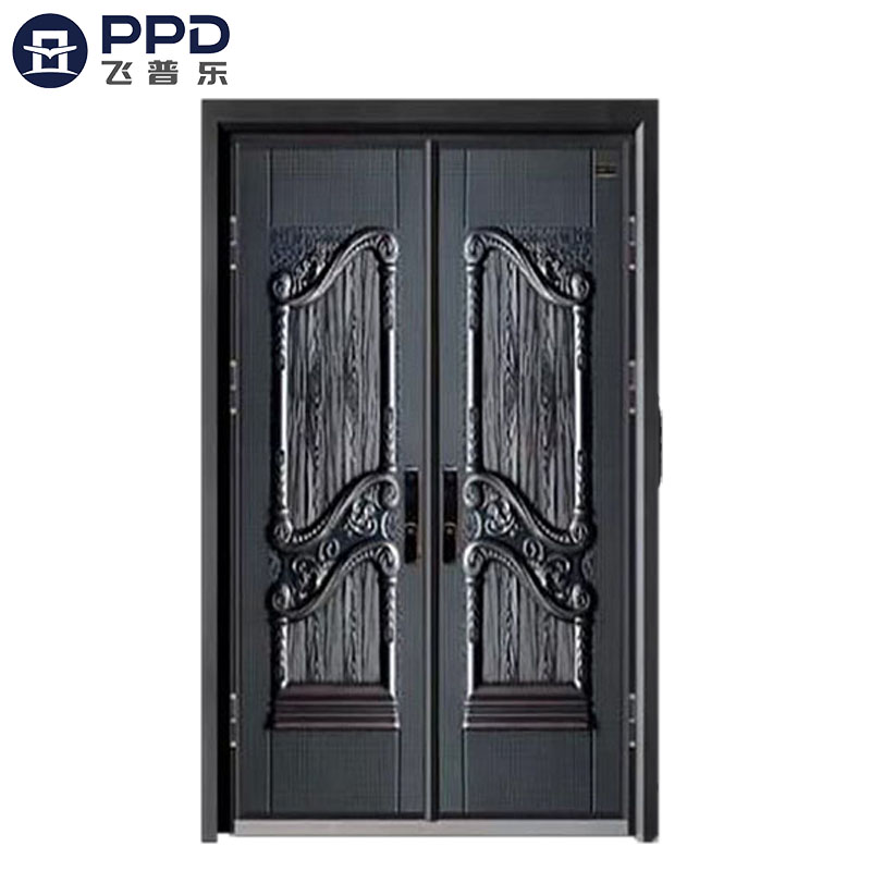 FPL-8006 Double Leaf Stainless Steel Panel Aluminium Cast Door