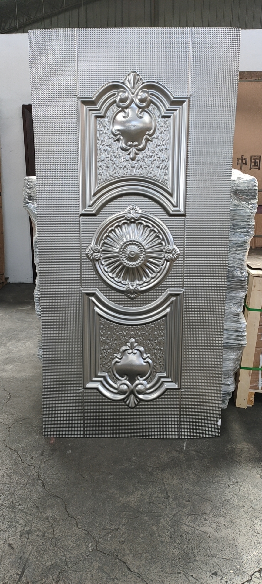 Factory Wholesale Price Embossed Door Panel Safety Door Skin