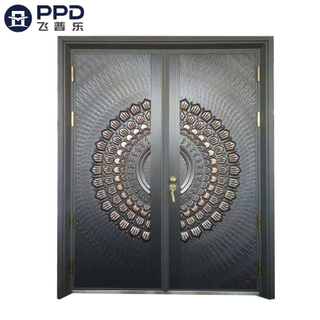 FPL-8006 Double Leaf Stainless Steel Panel Aluminium Cast Door