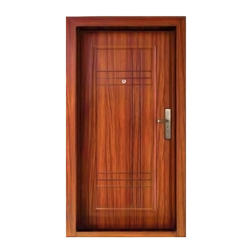 China Factory Modern Luxury Exterior Russian Steel Door Entry Front Metal Security Steel Wood Armored Door for Home