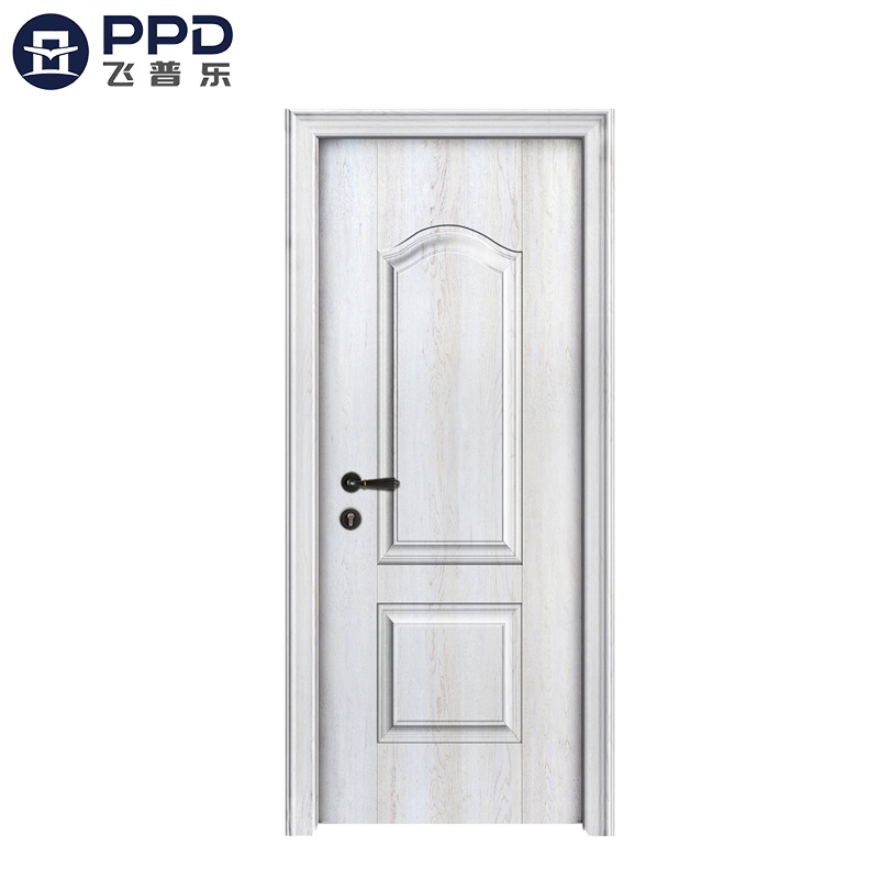 PHIPULO Natural White Modern Wood Interior MDF Melamine Door 