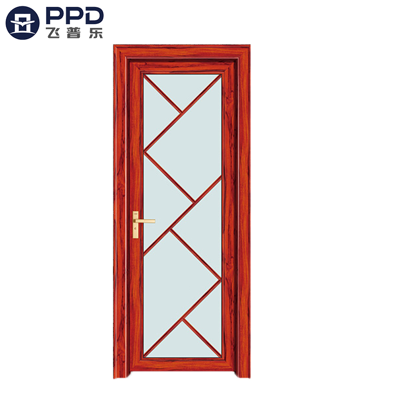 FPL-7012 Rustic Frosted Glass Bathroom Aluminum Door Interior Door 